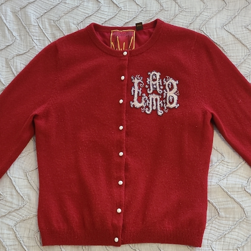 Vintage L.A.M.B. Beaded Cardigan - Picture 4 of 14